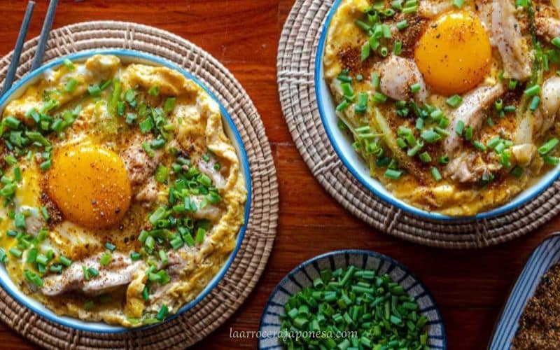 Oyakodon-con-arrocera-japonesa Oyakodon-con-arrocera-japonesa